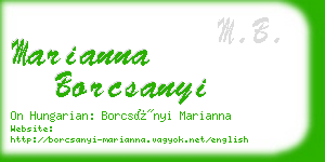 marianna borcsanyi business card